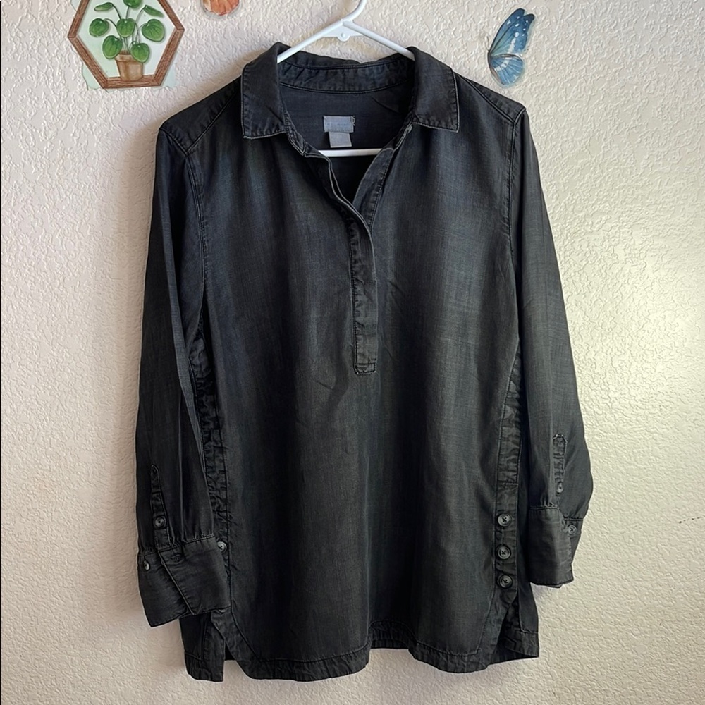 Chico's Black Tunic Top